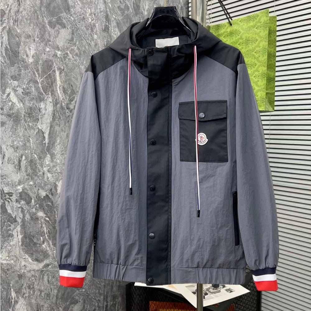 Moncler Gray and Black Men's Jacket